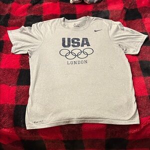 Nike Light Gray USA London Olympic Dri-FIT Short Sleeve Tee